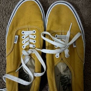 Vans Mustard Canvas Lace-Up Shoes